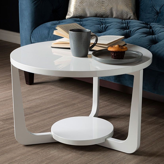 Mortiz Wooden Side Table In White High Gloss