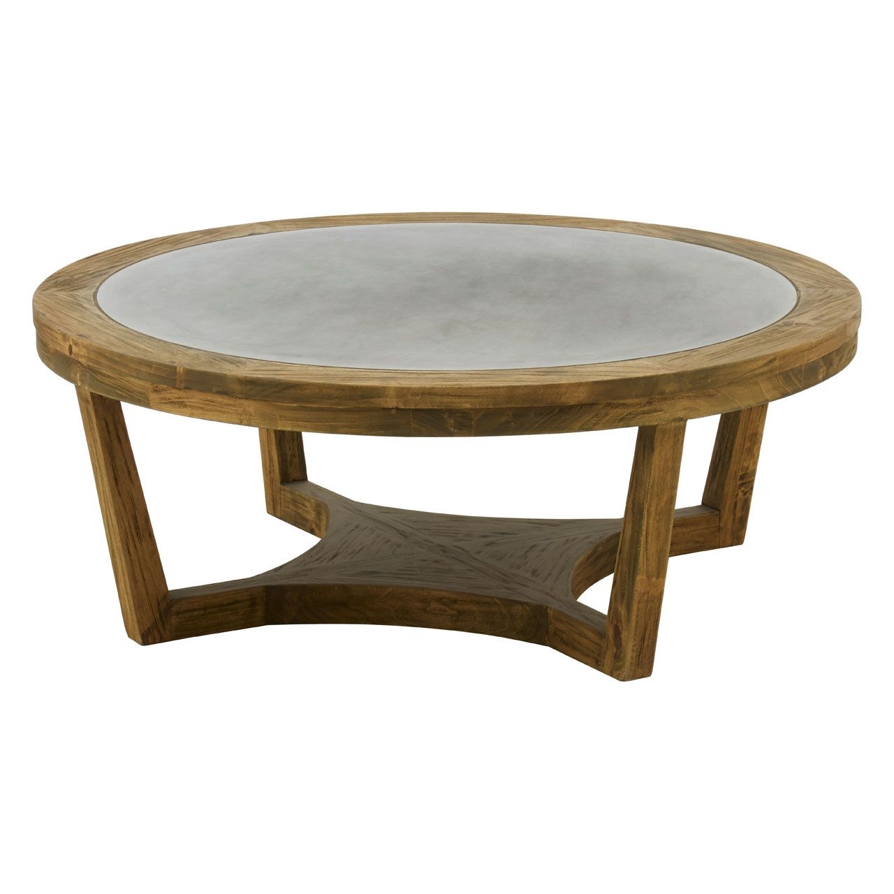 Mardeka Round Wooden Coffee Table In Natural