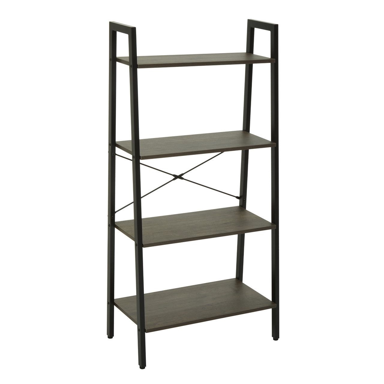 Bradbury Wooden 4 Tier Shelving Unit In Dark Oak