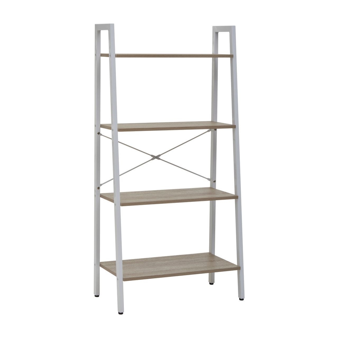 Bradbury Wooden 4 Tier Shelving Unit In Grey Oak