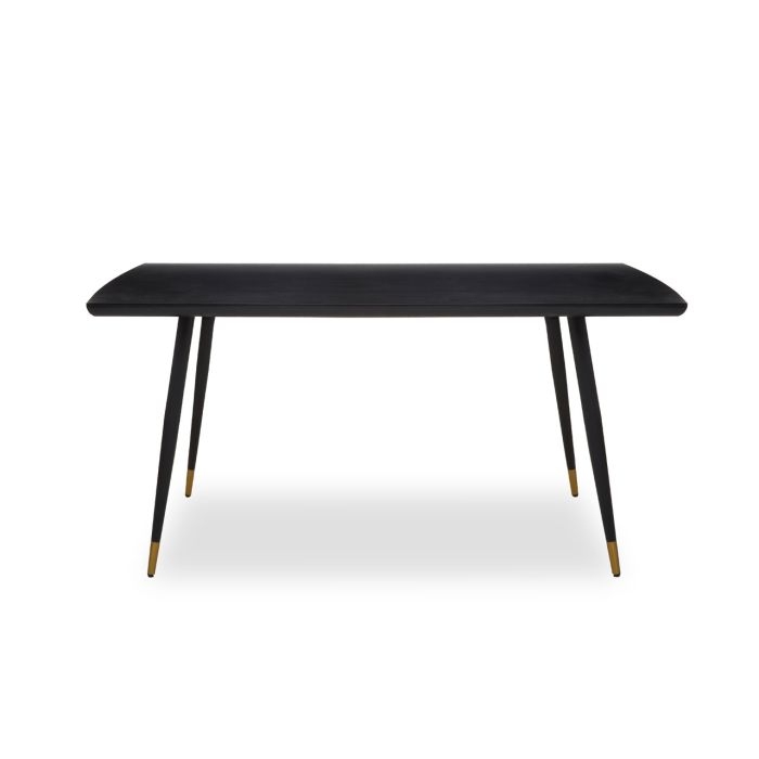 Archway Rectangular Wooden Dining Table In Black
