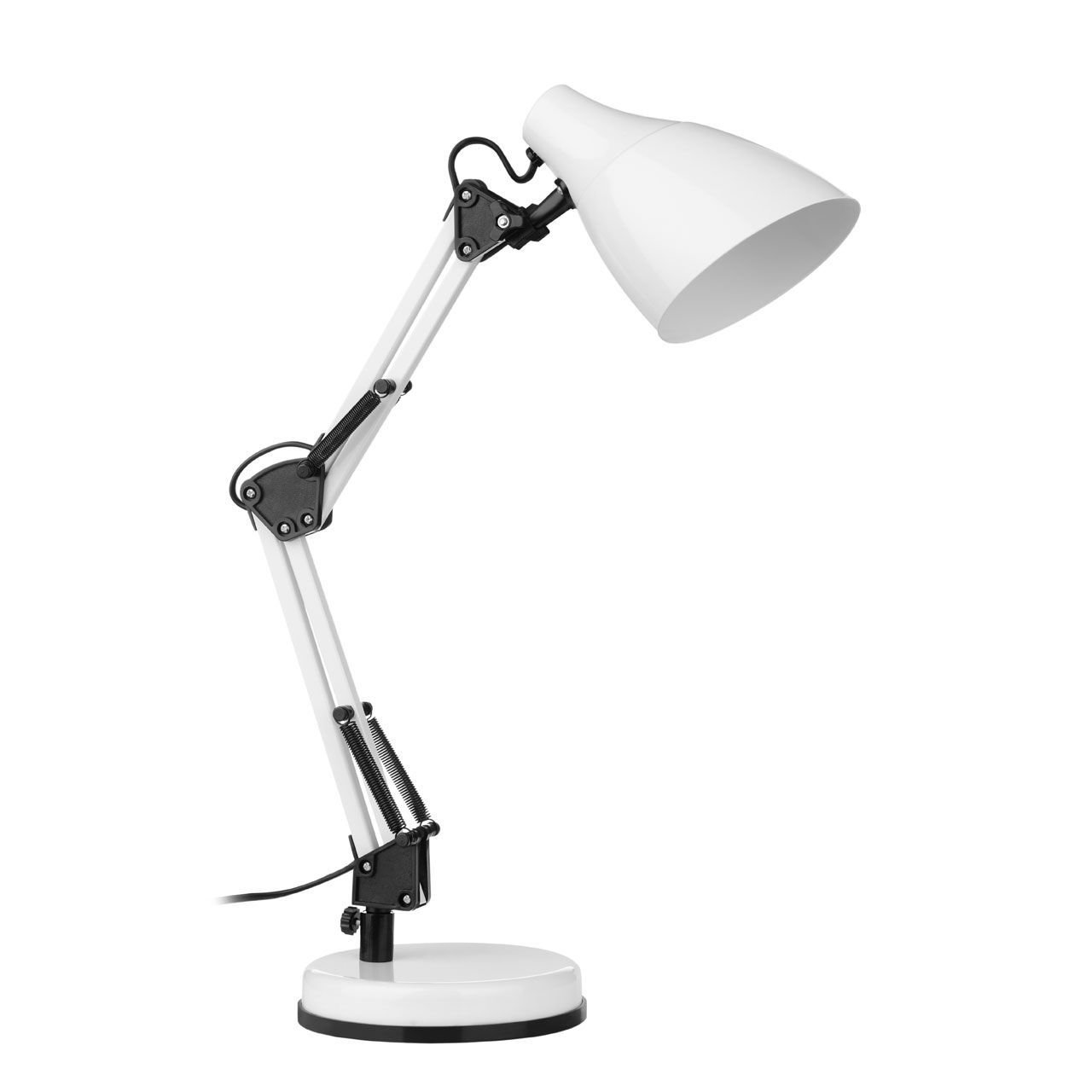 Celdon Adjustable Metal Shade Table Lamp In White