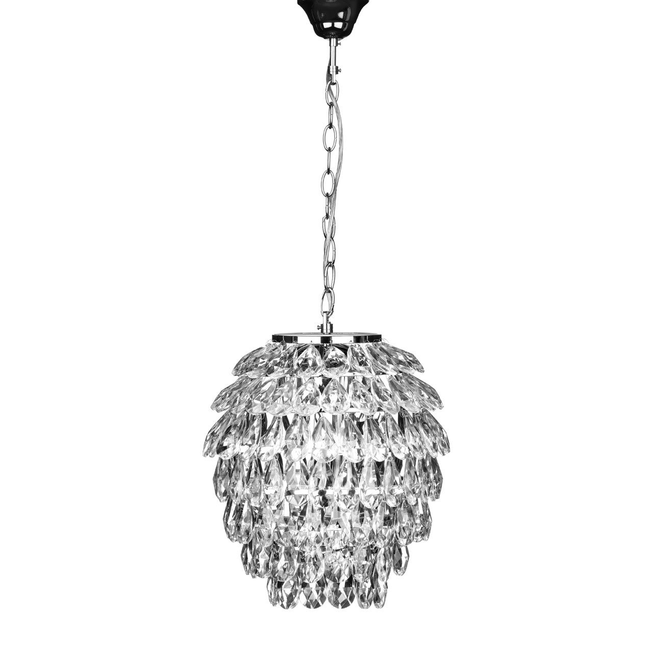 Fallon Clear Crystal Ceiling Ceiling Pendant Light In Chrome