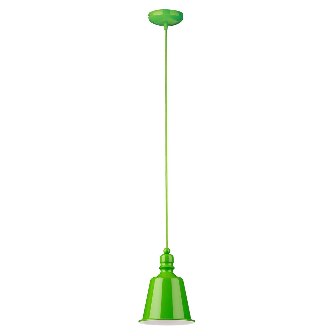 Parok Bell Design Metal Shade Ceiling Pendant Light In Lime Green