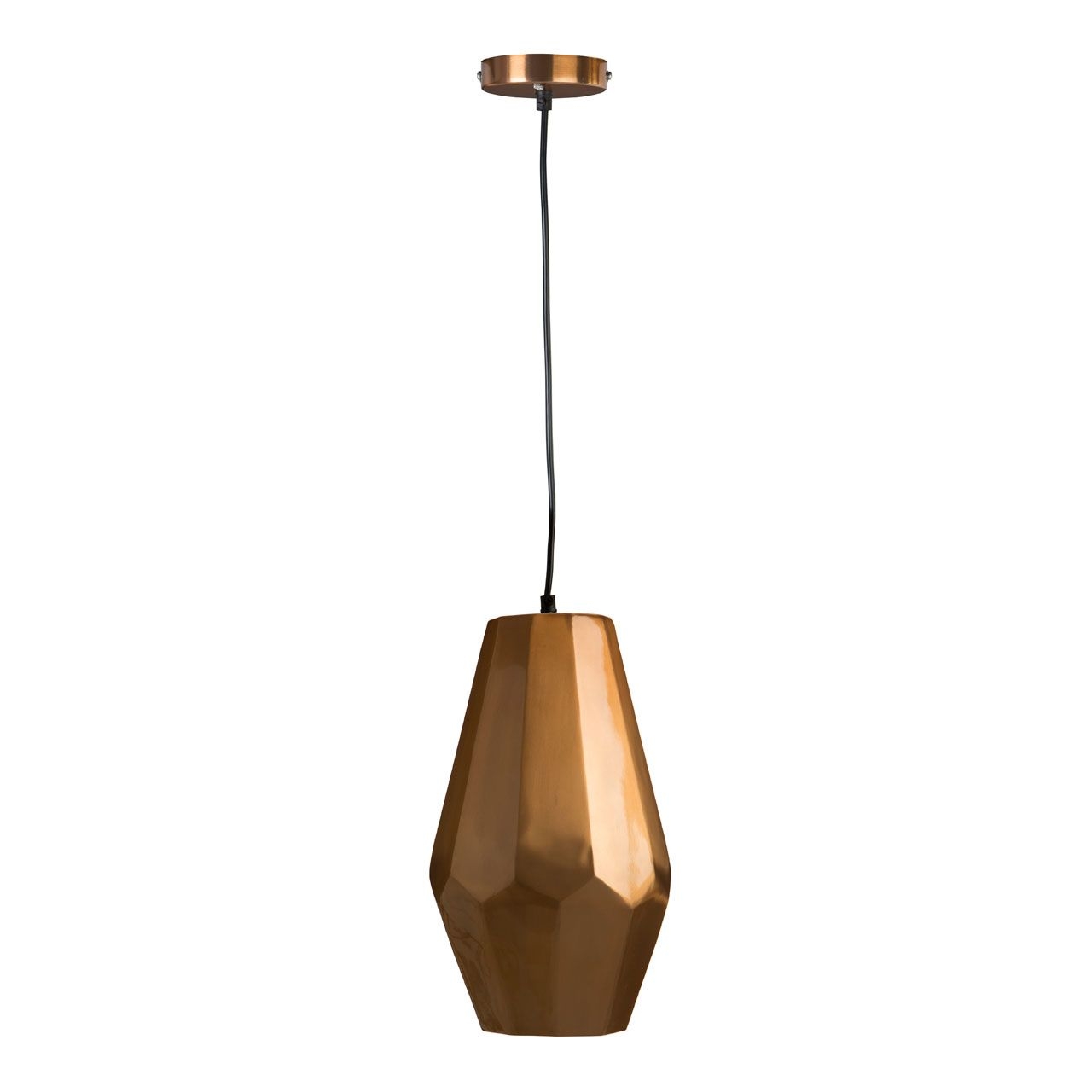 Dicaten Small Folded Design Aluminium Ceiling Pendant Light In Copper