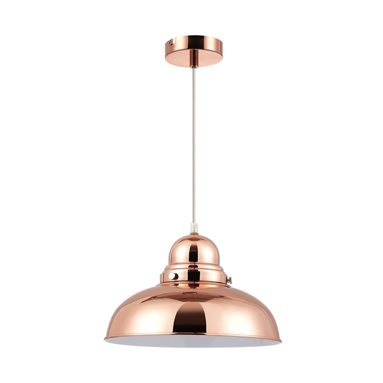 Jasper Small Retro Style Ceiling Pendant Light In Copper