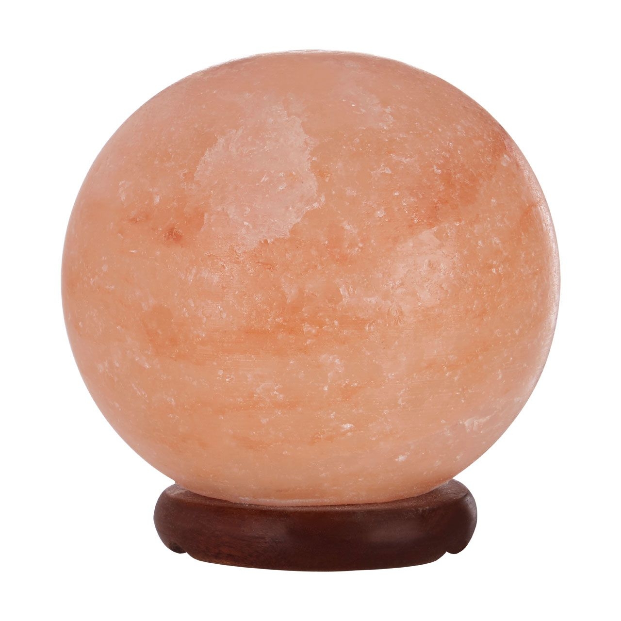 Trexant Orb Design Salt Table Lamp In Orange