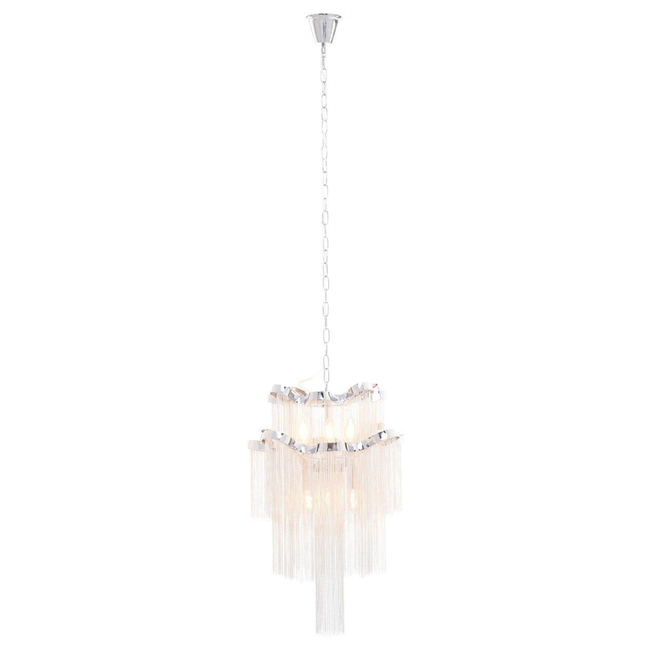 Lerci 6 Crystal Shades Ceiling Pendant Light In Chrome