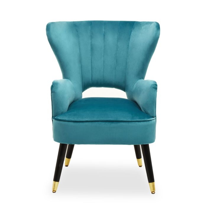 Sloan Velvet Upholstered Armchair In Green