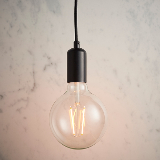 Studio Ceiling Pendant Light In Matt Black