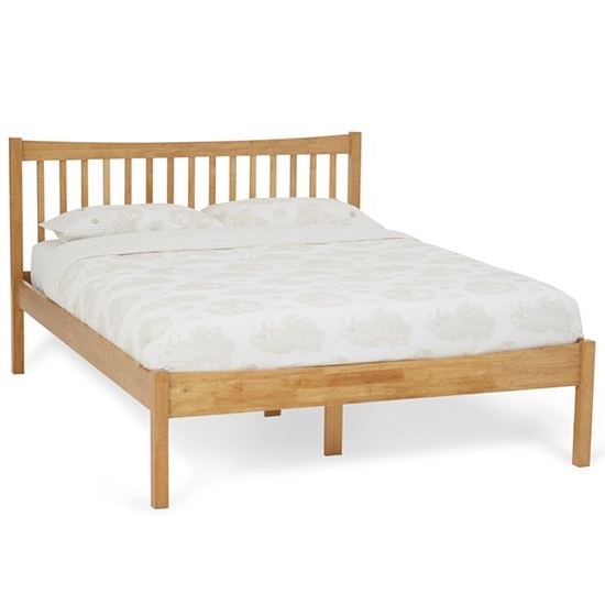 Alice Wooden Double Bed In Honey Oak