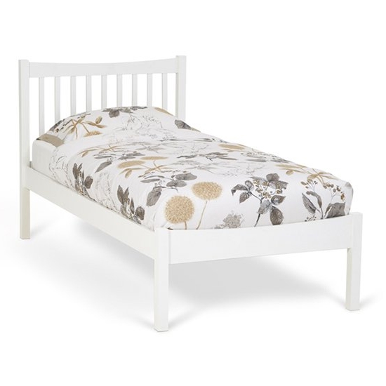 Alice Wooden Single Bed In Opal White