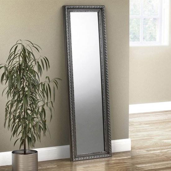 Allegro Lean To Dress Mirror In Pewter Effect