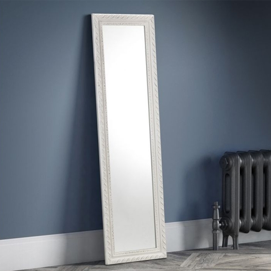 Allegro Lean To Dress Mirror In White