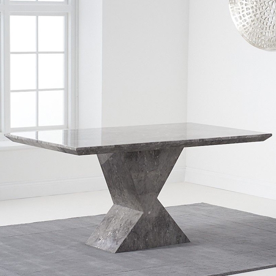 Allen 160cm Marble Rectangular Dining Table In Grey