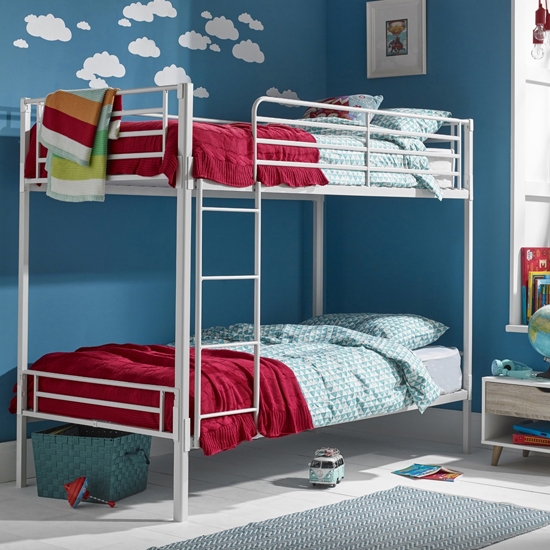 Apollo Metal Bunk Bed In White