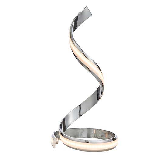 Aria Led Table Lamp In Chrome With White Diffuser