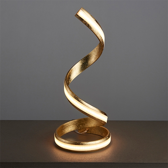 Aria Led Table Lamp In Gold With White Diffuser