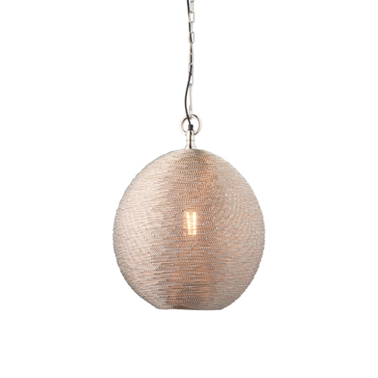 Asha Ceiling Pendant Light In Polished Nickel