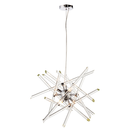 Atomic 6 Lights Ceiling Pendant Light In Chrome