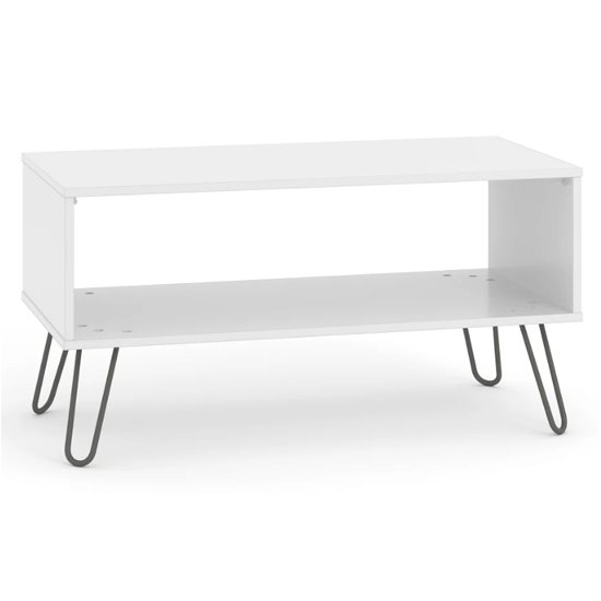 Augusta Wooden Open Coffee Table In White