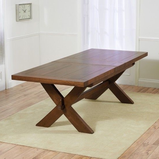 Avignon Large Wooden Dining Table In Dark Oak