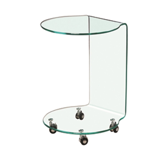 Azurro Clear Glass Lamp Table