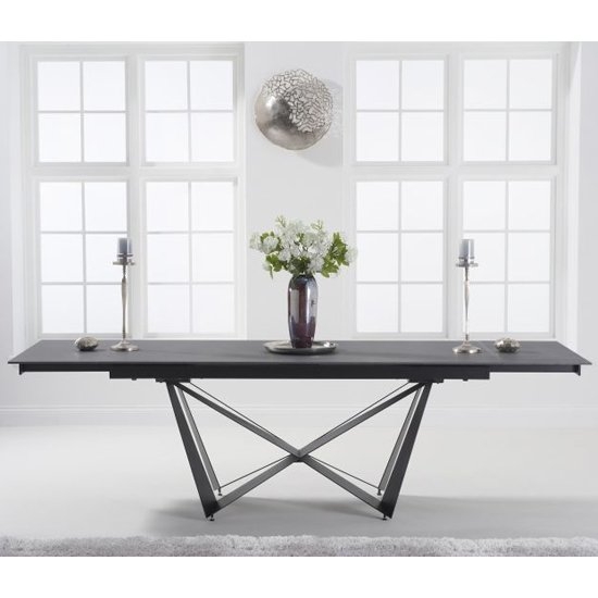 Benjamin Extending Marble Dining Table In Grey