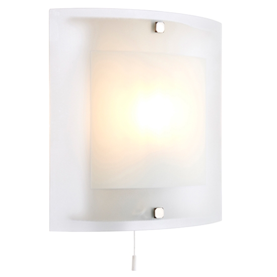 Blake Clear And Frosted Glass Wall Light In Chrome