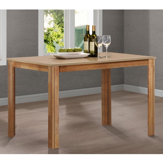 Blake Small Wooden Dining Table In Light Oak