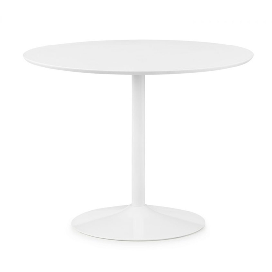 Blanco Round Wooden Dining Table In White