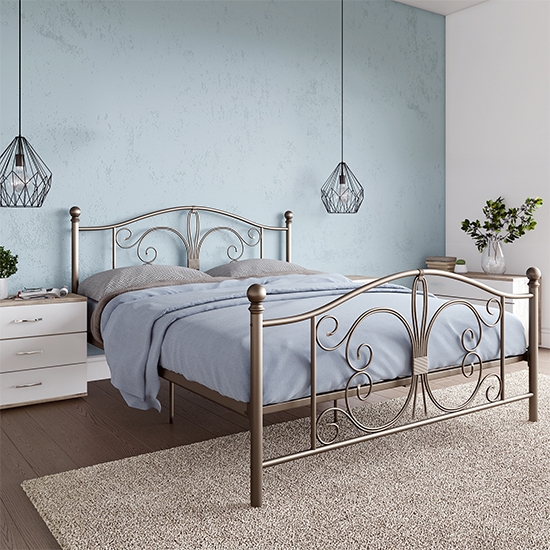 Bombay Metal King Size Bed In Bronze