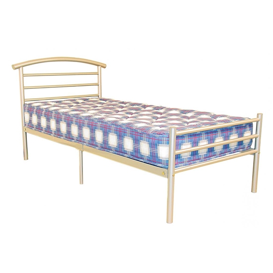 Brenington Metal Double Bed In Silver