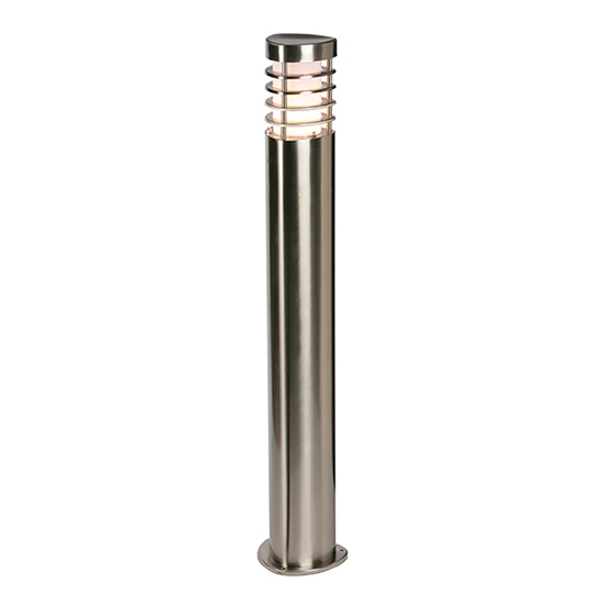 Bruton Led Exterior Wall Light Bollard In Brushed Stainless Steel