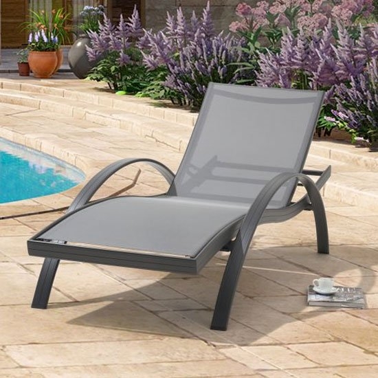 Campanula Garden Sun Chaise Lounger In Grey