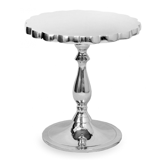 Canopus Aluminium Round Lamp Table In Polished