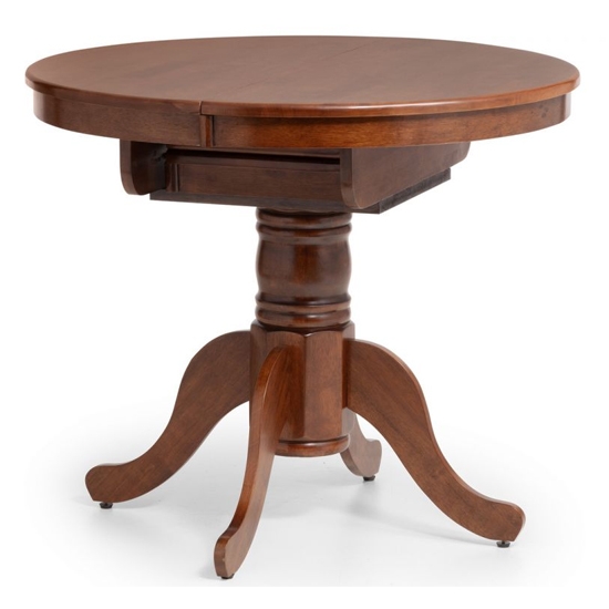 Canterbury Round To Oval Extending Wooden Dining Table In Mahogany