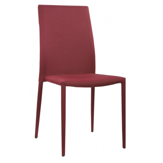 Chatham Set Of 4 Stackable Fabric Dining Chairs In Red