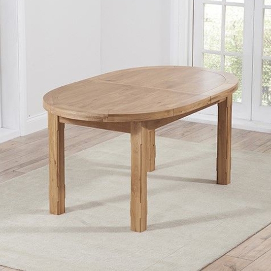 Cheyenne Oval Extending Wooden Dining Table In Oak