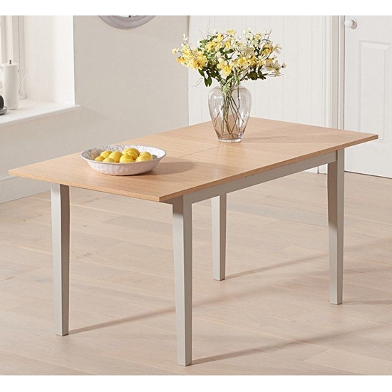 Chichester Extending Wooden Dining Table In Oak And Grey