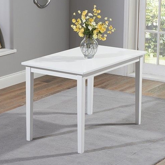 Chichester Wooden Dining Table In White