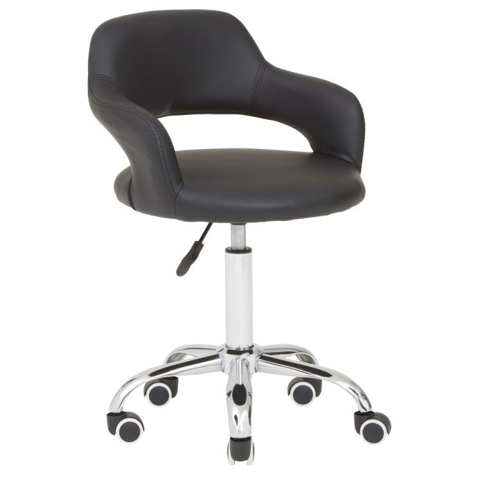 Cinera Faux Leather Home And Office Chair In Black