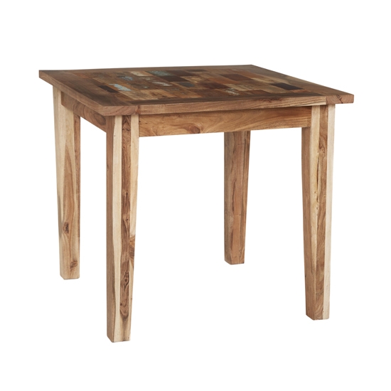 Coastal Small Wooden Dining Table In Reclaimed Wood