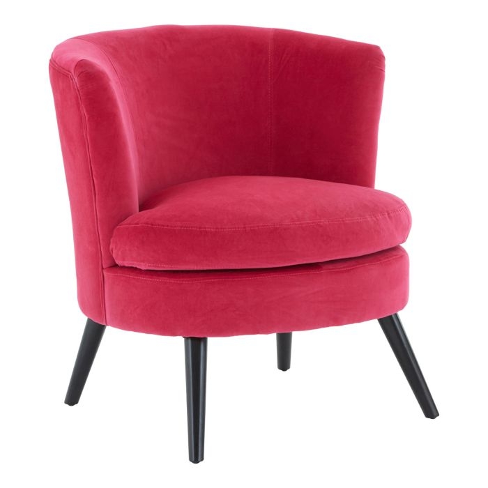 Colatina Plush Velvet Upholstered Armchair In Pink