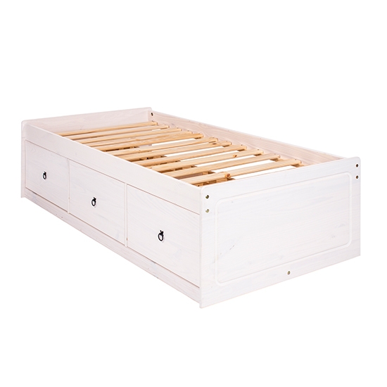 Corona Wooden Single Cabin Bed In White