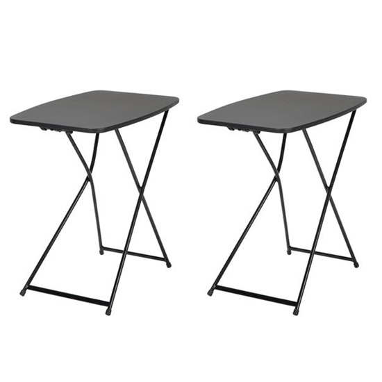 Cosco Black Adjustable Folding Bistro Table In Pair