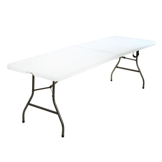 Cosco Large Molded Resin Top Fold In Half Dining Table In White