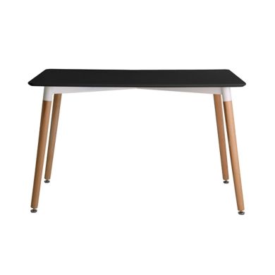 Fraser Wooden Dining Table In Black