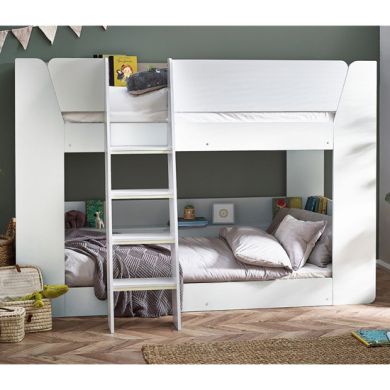 Parsec Wooden Bunk Bed In White