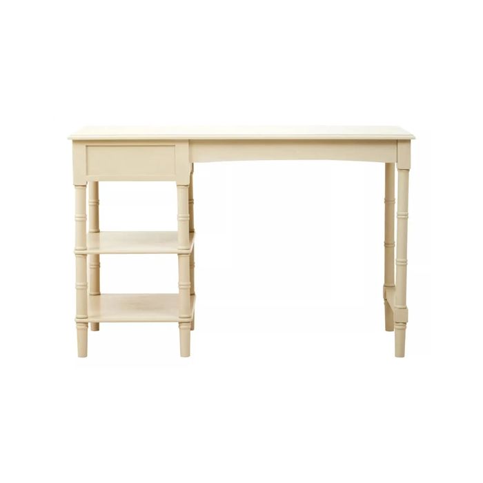 Heritage Pine Wooden Computer Desk In Antique Pearl Elegant Furniture UK